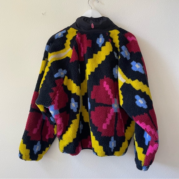 Free People Movement Hit The Slopes Rocky Ridge Sherpa Jacket Moroccan Night L - Picture 6 of 6